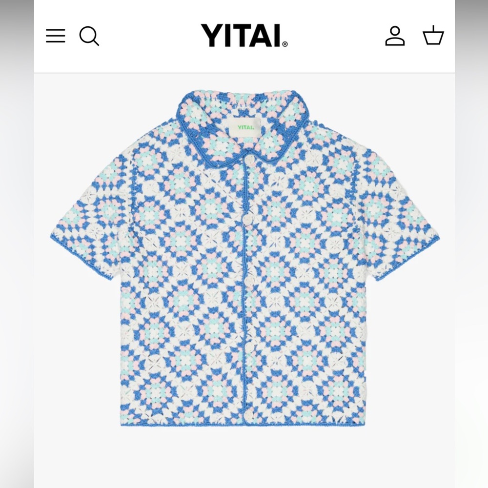 Yitai Hand Crochet Button Up - New
